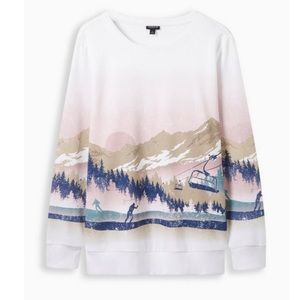 🏈 TORRID Ski Cozy Fleece Crew Sweatshirt Size 4x NWT